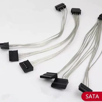 pevný disk napájanie IDE 4 Pin, 4-jadra na 2/ 3 SATA rozšírenie Adaptér kábel SATA, Dual paralelný port, sériový port (serial port Pocínované medené