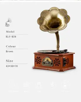 Gramophone Najlepšiu Kvalitu Predaj Moderný Gramofónu Vinyl Gramofónu Prehrávač, Drevený Box Gramophone