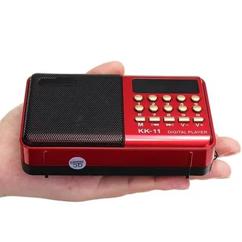 K11 rádio fm Nabíjateľná Mini Rádio prijímač, Prenosné Rádio, digitálne USB TF MP3 Prehrávač Reproduktor s Teleskopická Anténa