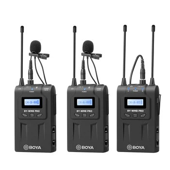 NOVÉ Boya BY-WM8 Pro-K1 K2 UHF Dual Channel Bezdrôtový Mikrofón Systém lavalier mikrofón vlogging nahrávanie mikrofónu súpravy