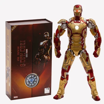 ZD Pôvodné Marvel Iron Man Známka 1~7 42 43 Akcie Obrázok Zberateľskú Model Hračka Darček Bábika Figúrka s LED Svetlom