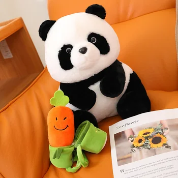 2023 Nové Karikatúra Roztomilý Bamboo Panda Trubice Vypchaté Zvieratá Plyšové Hračky Posteli Spí Obliečky na Vankúš Domova Darčeky pre Deti, Dievčatá
