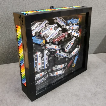 Pôvodná MOC DIY Creative Building Blocks Flip Rainbow Skladovanie Displej fotorámčekov Deti Puzzle Budovy Vzdelávania Darček k Narodeninám
