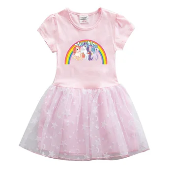 Môj Malý Pony Girl Kawaii Princezná Šaty, Letné Šaty, Nové Halloween Šaty Tenké Časti Roztomilý Narodeniny Šaty, Šitie Šiat Darček