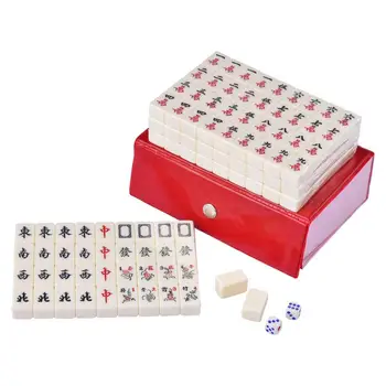Čínsky Mahjong Nastaviť 144 KS Mini Mah Jong Klasické Hry Čínsky Verzii Mahjong Hry Pre Cestovanie, Priatelia, Rodina, Voľný čas, Hry Strany