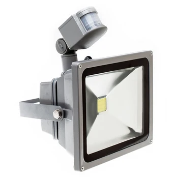 Teplá Biela LED Reflektor, floodlight Pozornosti svetlomet s LED osvetlenie a PIR snímač pohybu (10 Wattov)