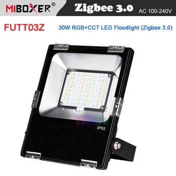 Zigbee 3.0 RGB+SCS 30W LED Flood Light Miboxer FUTT03Z Zigbee 3.0 Vzdialenej/ gateway control Tuya Vodeodolné IP65 Vonkajšie Svetlo