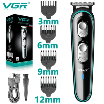 VGR Hair Clipper Profesionálny Zastrihávač Nabíjateľná Vlasy Rezací Stroj Elektrický Účes Stroj Prenosné Nožnice pre Mužov V-055