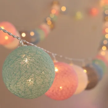 C2 20 LED Bavlna Loptu Garland String Svetlá 3 M Drôt Vianočné Rozprávky Osvetlenie Domáce Dekorácie Vonkajšie Dovolenku Svadobné Party Deti