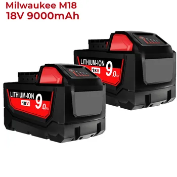 18V 9,0 Ah Ersatz Batterie Kompatibel Milwaukee M18 18V 9000mAh M18B 48-11-1820 48-11-1850 48-11-1828 Lítium-Iónová Batterie