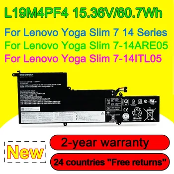 L19M4PF4 L19C4PF4 L19D4PF4 5B10W65273 Notebook Batérie Pre Lenovo Ideapad Yoga Slim 7-14IIL05 7-14ARE05 Série 15.36 V 60.7 Wh