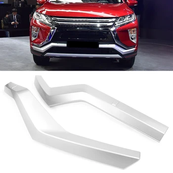 2 KS Auto Styling Predné Hmlové Svetlo Lampy Kryt Výbava Dekorácie Na Mitsubishi Eclipse Kríž 2018 ABS Plast Chrome