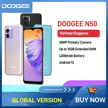DOOGEE N50 Smartphone 8GB RAM+128 GB ROM Spreadtrum T606 Octa-Core 6.52
