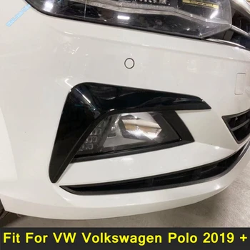 Auto Predný Nárazník Hmlové Svetlá na Čítanie Obočie Kryt Výbava Vietor Nôž Vonkajšie Úpravy Nálepka Pre VW Volkswagen Polo 2019 - 2023