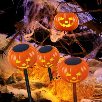 2023 Slnečné Dovolenku Halloween Dekoratívne Krajiny Lampy, Osvetlenie Nepremokavá Podlaha Plug Plameň Atmosféru Nádvoria Tekvica Svetlo