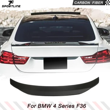 Carbon Fiber Auto Zadný Kufor Spojler pre BMW 4 Série F36 Gran Coupe 2014 - 2019 Zadný Spojler Krídlo Boot Veko High Kick batožinového priestoru Pery