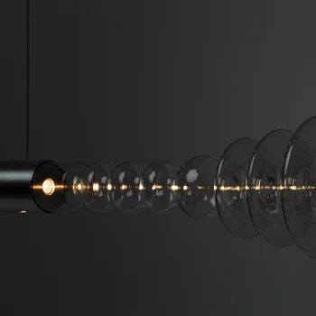 Lustre 2023 LED prívesok lampy Postmoderných Jedálenský Stôl Priehľadný Sklenený Dizajn Umenie Stmievateľné zavesiť Osvetlenie Svetlá