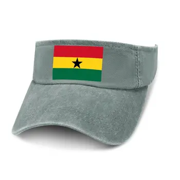 Ghana Vlajka Slnečná Clona Deravé Top Kovbojské Klobúky Pánske Dámske Prispôsobiť DIY Spp Športy, Baseball, Tenis Golfové Čiapky Prázdne Open Top Hat