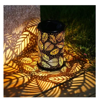 Dekoratívne solárne svietidlá Vintage Závesné Svietidlo Kovový svietnik pre Vonkajšie Záhradné
