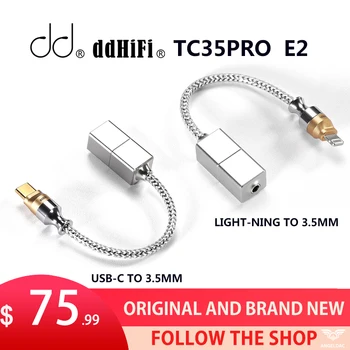 DDHiFi TC35Pro 2nd Gen Eye2 (E2), USB-C / Svetlo-ning na 3,5 mm DAC Dongle, CS43131/ES9603Q Čipy, 32bit/384kHz PCM / Native256