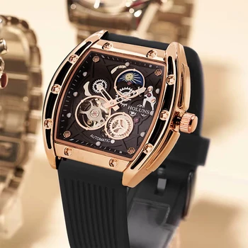 Pôvodné Tonneau Top Značky Automatické Luxusné náramkové hodinky Mechanické Hodinky Mužov Módne pánske hodinky Svetelný šport ČLOVEK POZERAŤ 2023