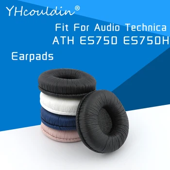 Mušle slúchadiel Pre Audio-Technica ATH ES750 ES750H Slúchadlá Accessaries Náhradné Ušné Vankúšiky Vráskavá Koža Materiál
