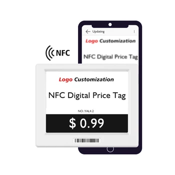 10PCS YalaTech ESL 4.2 palca Obchod Elektronický pult štítku NFC Esl Digitálne cenu pre Inteligentné Obchod
