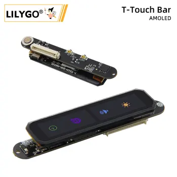 LILYGO® T-Touch Panel AMOLED ESP32-S3 Dotykový Displej Bar Vývoj Doska ESP32-S3R8 Bezdrôtového Modulu Magnetické Kolo USB Konektor