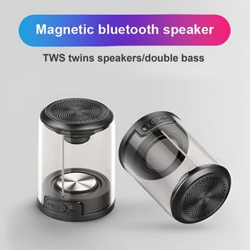 Bezdrôtové Bluetooth Reproduktory Magnetické Adsorpcie Prenosné TWS Dual Stroj Prepojenie Smart Stereo Mini Dýchanie Lampa Reproduktory
