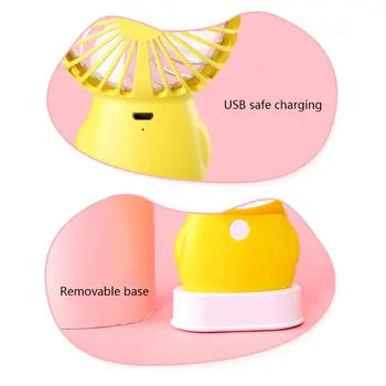 Nové Prenosné USB Power Ručné Cartoon Penguin Mini Ventilátor Letné Vonkajšie