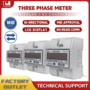 MID trojfázový Elektromer Plus Analyzer RS485 Obojsmerný Energie Meter EM519032 33 24