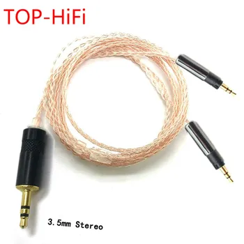 TOP-HiFi 3,5 mm 6.35 mm Stereo 8 Jadier 7N monokryštálov Medi Slúchadlá Upgrade Kábel pre ATH-R70X