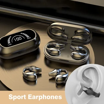 2023 NOVÉ Kostné Vedenie Slúchadlá Bluetooth 5.2 Ucho Klip na Uchu Náušnicu Bezdrôtové Slúchadlá Športové Slúchadlá Ucho s Mic