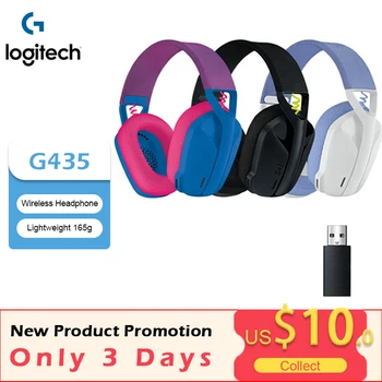Logitech G435 Bezdrôtová PC Gaming Headset-Over-ear Slúchadlá Vstavané Mikrofóny 18h Batérie Kompatibilný pre PS4/PS5/Nintendo