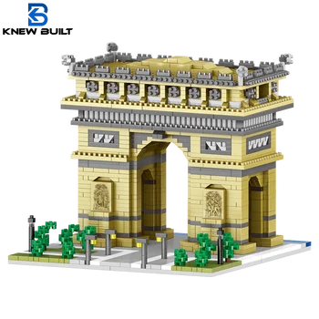 VEDEL POSTAVENÝ Arc Triomphe Micro Mini Blok Postaviť Bloky pre Dospelých Architektúry Hračiek Big Ben Louvre Eiffelova Veža Biely Dom Tehla