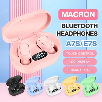 Pôvodné E7S Bezdrôtový Bluetooth Headset s Mikrofónom LED Displej Slúchadiel pre iPhone Xiao TWS Slúchadlá Bluetooth Slúchadlá slúchadlá
