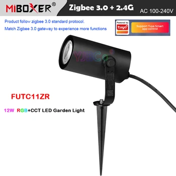 Miboxer 12W RGBCCT LED Záhradné Osvetlenie, Nepremokavé IP66 DMX512 Vonkajšie Trávnik Lampa FUTC11ZR Zigbee 3.0 bránou/2.4 G RF Diaľkové Ovládanie