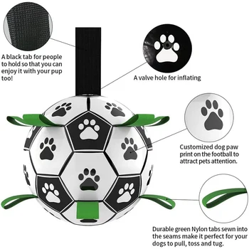 Hračka pre psa futbal, pás na zápästie interaktívne psa ťahať hračka odolné výcvik psa loptu pet hračka