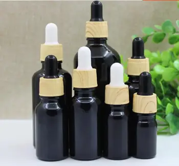 50ml, čierna sklenená fľaša esenciálny olej, kvapalina sérum komplexnej obnovy kvapkadla gélové sérum kvapaliny starostlivosť o pleť, kozmetické balenia