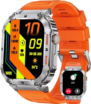 2023 100M Vodotesné Vojenské Smartwatch Ultra pre Mužov Bluetooth Hovor 2.0 palcový HD Displej Zdravie Monitorning Robustný Smart Hodinky