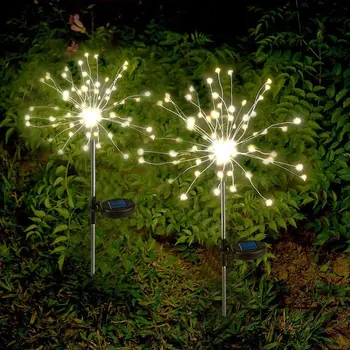 nové Vonkajšie LED Solárne Osvetlenie, Ohňostroj 90/150 Led Vodotesný String Rozprávky Pre Domov, Záhradu Ulici Vianočné Dekorácie