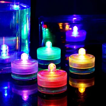 12Pcs/veľa Ponorné LED Svetlá Vodotesné Podvodné LED Svetlá Čaj Sviečka Svetlá Pre Svadobné Fontány, Vázy Vaňou akvárium
