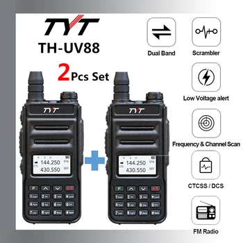 TYT Walkie Talkie TH-UV88 2KS NASTAVIŤ VHF/UHF 5-Watt Prenosné Dve Spôsobom Rádio FM Dlhý Rad Walkie Talkie Amatérske Analógový Vysielač