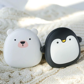 Roztomilý Kreslený Penguin Polar Bear Elektrické Ručné Ohrievačov USB Nabíjateľné Kúrenie 