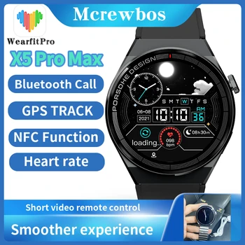 Veľkoobchod X5 PRO Smart hodinky GT3 Max Bluetooth Hovor NFC srdcová frekvencia Kola Obrazovke, GPS Tracker Muži Ženy Šport fitness Náramkové hodinky