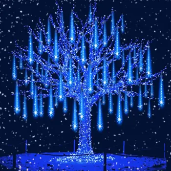 30/50 Vianočné LED meteorický dážď Garland Vlkovcový Dovolenku Pásy Svetlo Vonkajšie String Svetlá na Ulici Víla, Záhradné Dekorácie