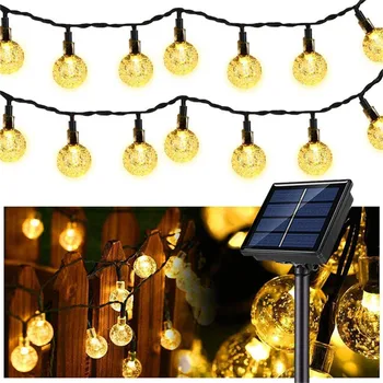 String Svetla Slnečnej 100 Led Rozprávkových Svetiel Outdoor Záhrada Svadobné Dekorácie, Lampy, 12M/13M IP65 Vodeodolný Garland Nábytok Svetlo