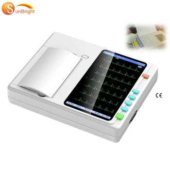 Hot Predaj Zdravotníckych nemocnice Elektrokardiogram 12 vedie 3 kanálové EKG stroj plný digitálne prenosné EKG, EKG