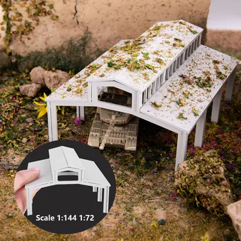 Miniatúrne Budovy Model v Mierke 1:72 1:144 Nádrž Lietadla Haly, Montované Model Hračky Pre Vojenskú Scénu Rozloženie Diorama 1Pcs