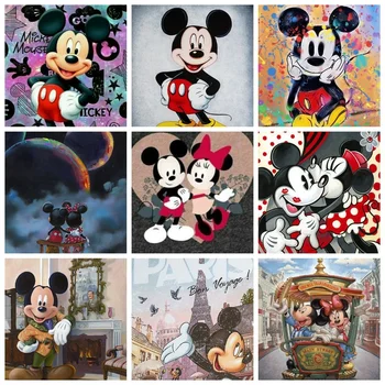 Disney Ulici Olejomaľba Out Tým, Číslo Disney Fantasia Kúzelník Mickey Mouse Pre Súpravy Pre Dospelých Sfarbenie